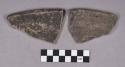 Ceramic, earthenware rim and body sherds, cordoned