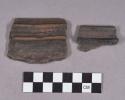 Ceramic, earthenware rim sherds, incised and cordoned