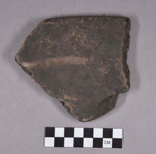 Ceramic, earthenware rim and body sherds, includes undecorated and polychrome slipped