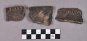 Ceramic, earthenware body and rim sherds, incised and dentate