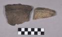 Ceramic, earthenware rim, body, and base sherds, incised, punctate, and carved, includes white slipped