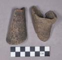 Ceramic, earthenware rim, body and base sherds, slipped and undecorated, includes possible figurine base sherds, effigy sherds