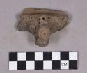 Ceramic, earthenware effigy sherd, modeled and punctated anthropomorphic face, possible handle