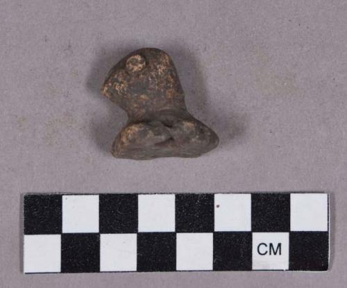 Ceramic, earthenware effigy sherd, zoomorphic head, possible handle