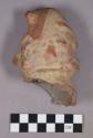 Ceramic, earthenware effigy sherd, modeled and slipped anthropomorphic head