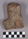 Ceramic, earthenware effigy base fragment, modeled phallic figurine