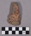 Ceramic, earthenware effigy sherd, modeled anthropomorphic head