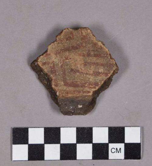 Ceramic, earthenware body and rim sherds, grit-tempered, polychrome slipped