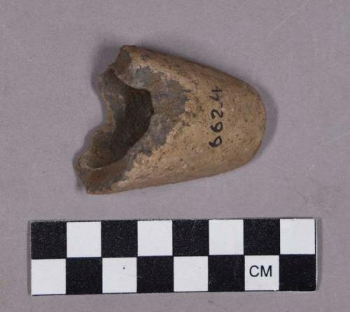 Ceramic, earthenware base sherd, undecorated