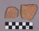 Ceramic, earthenware body sherds, undecorated