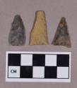 Chipped stone, projectile points, triangular