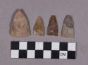 Chipped stone, projectile points, triangular