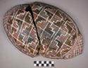 Earthenware bowl sherds with cord-impressed and polychrome designs on exterior and polychrome designs on interior

