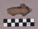 Ceramic, earthenware effigy sherd, shell-tempered, possible lizard