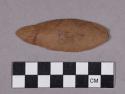 Chipped stone, projectile point, leaf-shaped