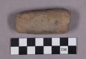 Raw material, burnt clay fragment, cylinder