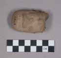 Earthenware effigy sherd with modeled features