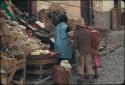 Street vendor selling magic potions and herbs