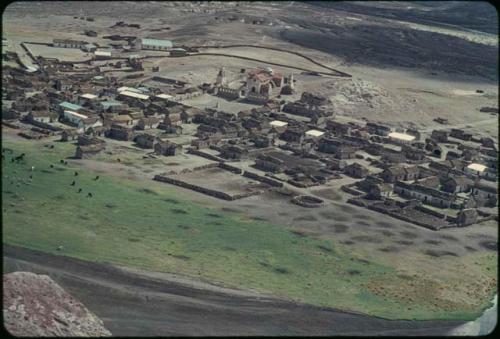 View of town from top of hill