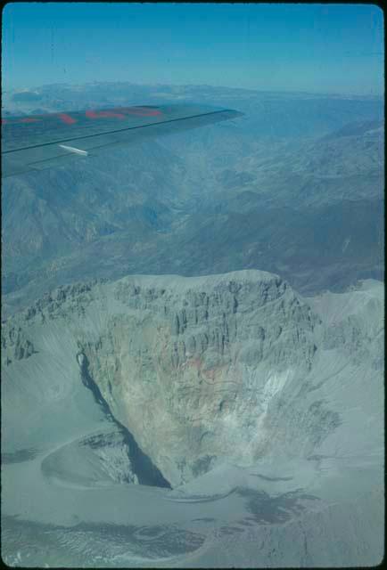 Aerial view of volcano