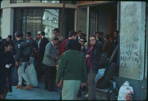 Group in front of hotel