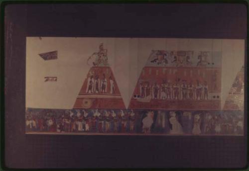 Antonio Tejeda's watercolor of Bonampak Mural, Room 1 detail