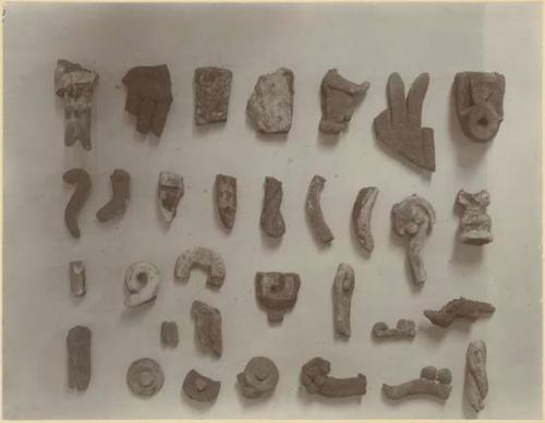 Objects of terra-cotta from excavations of Loltun Cave