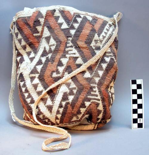 Twined bag, pita, decorated