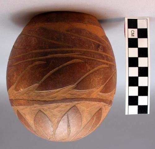 Carved gourd cup