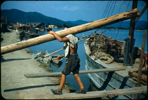 Fisherman and boat