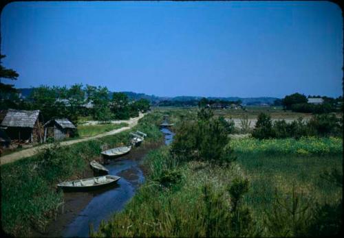 Boats in Omagari-Kitakami Canal