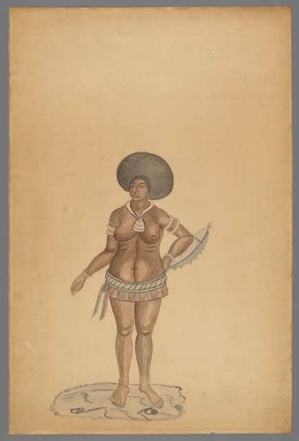 Painting of a Polynesian woman