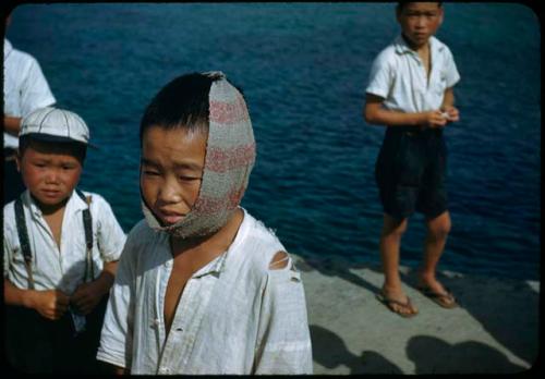 Children on dock