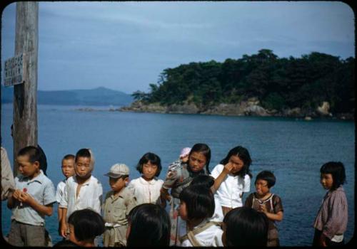 Group of children on dock