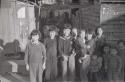 Group of children in front of alley
