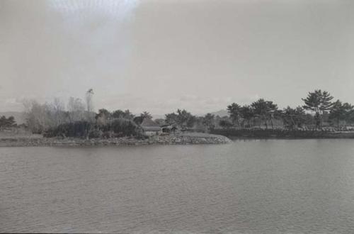 House along shoreline