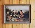 "On the wall of a fishing lodge hangs a specially commissioned portrait of the lodge owner, Nikolay Kuzmich (left), in a classical hunting scene with another man (possibly former Ukrainian president Viktor Yanukovych) and Vladimir Putin. Kamyzyak, Russia, 2014"