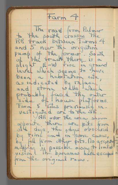 Field notebook, S.K. Lothrop notes from  Costa Rica, page 10