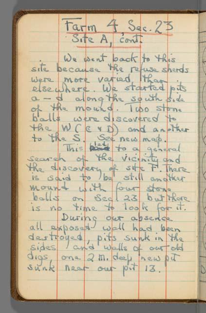 Field notebook, S.K. Lothrop notes from  Costa Rica, page 84