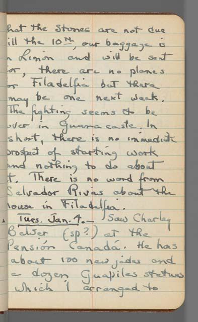 Diary, S.K. Lothrop, Costa Rica, page 25