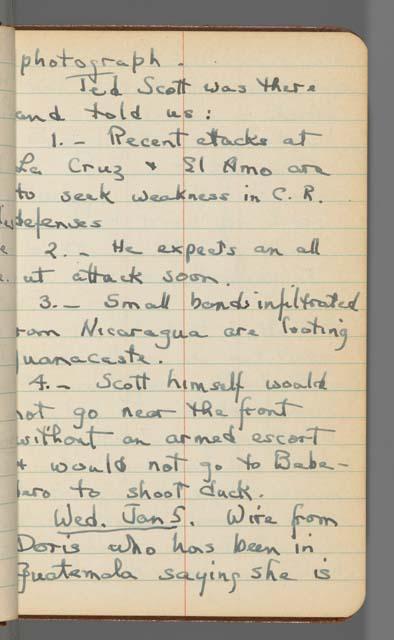 Diary, S.K. Lothrop, Costa Rica, page 27