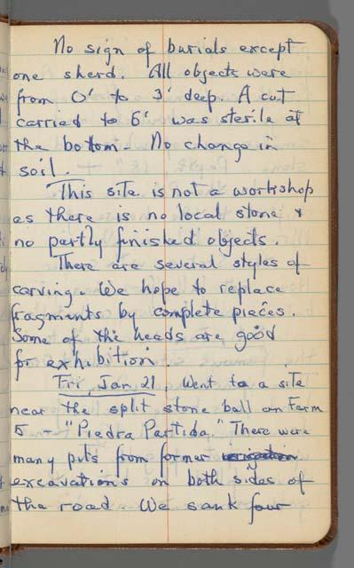 Diary, S.K. Lothrop, Costa Rica, page 57