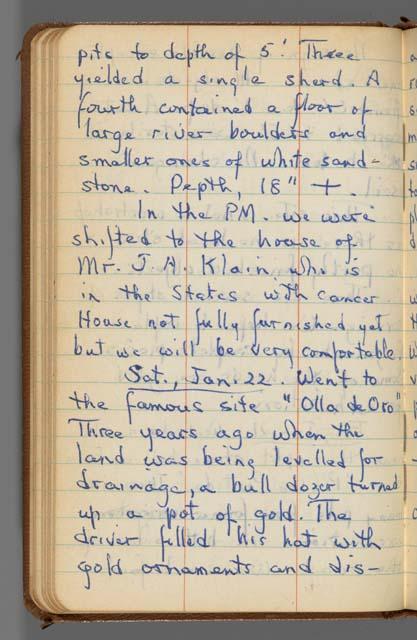 Diary, S.K. Lothrop, Costa Rica, page 58