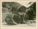 Eel trap baskets used on the Lower Klamath River