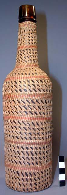 Basket covered bottle