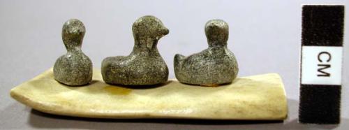 Stone carving - 3 small ducks