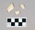 Kaolin, pipe bowl, one w/ imprinted flower and vine design, fragments