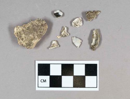 Bone, faunal remain, mammal, fragment; Bone, faunal remain, mammal, calcined (14), fragments