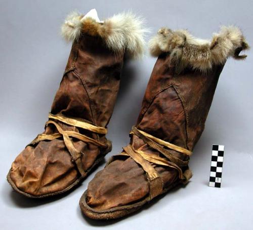 Pair of skin or fur boots