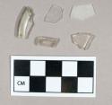 Glass, curved, clear, two rim pieces, fragments